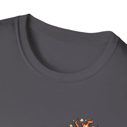 Over-Caffinated White Logo Unisex Softstyle T-Shirt