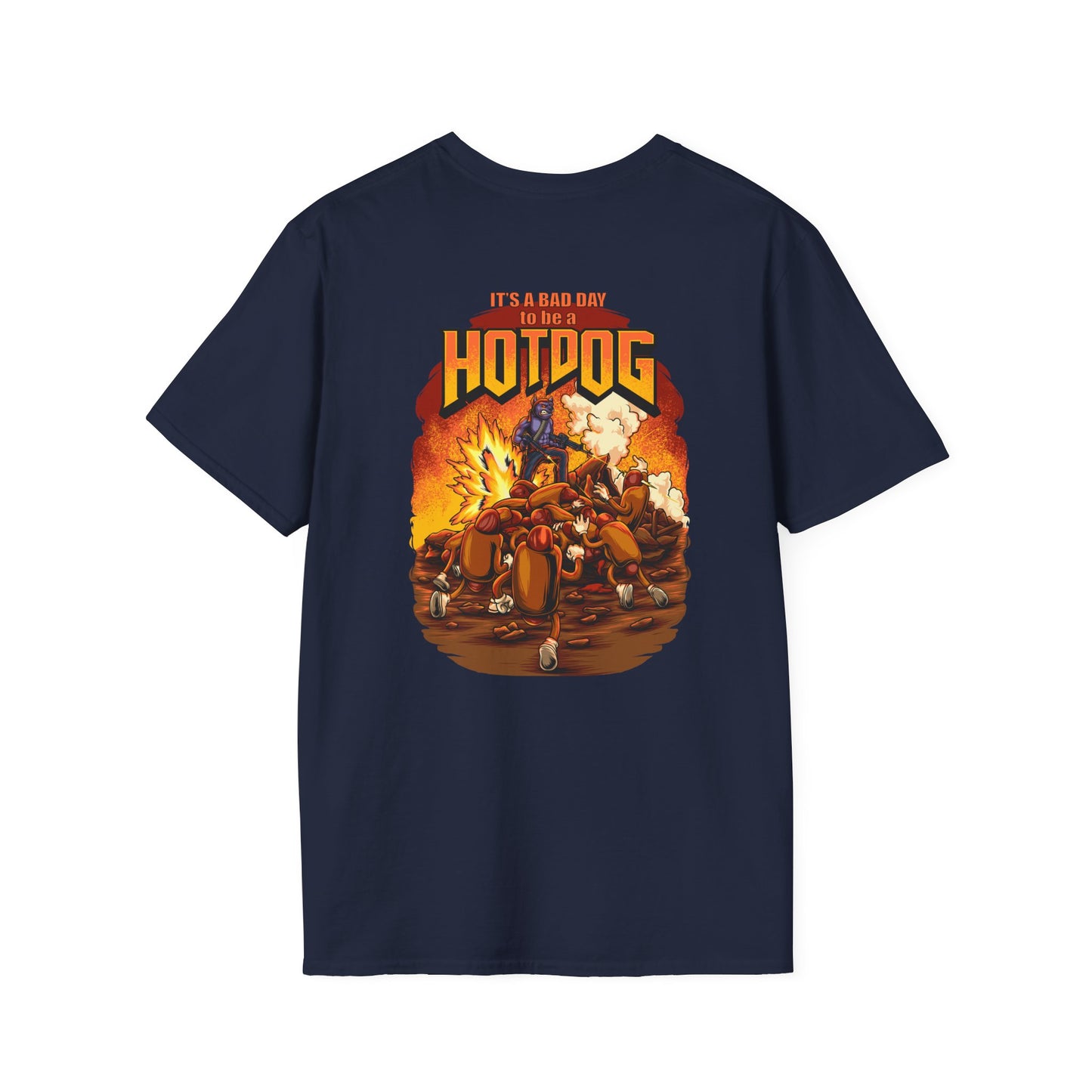It's A Bad Day to be a HOTDOG Unisex Softstyle T-Shirt