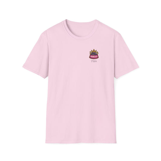 Princess the Pitbull Black Logo Unisex Softstyle T-Shirt Pink