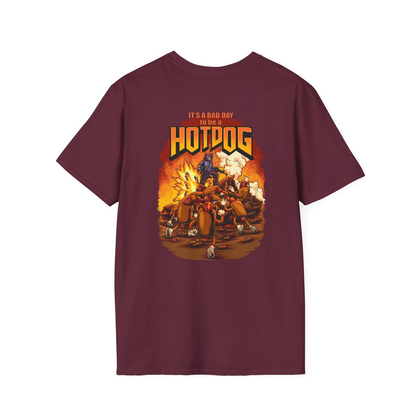 It's A Bad Day to be a HOTDOG Unisex Softstyle T-Shirt