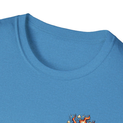 Over-Caffinated White Logo Unisex Softstyle T-Shirt