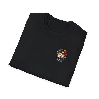 Over-Caffinated White Logo Unisex Softstyle T-Shirt
