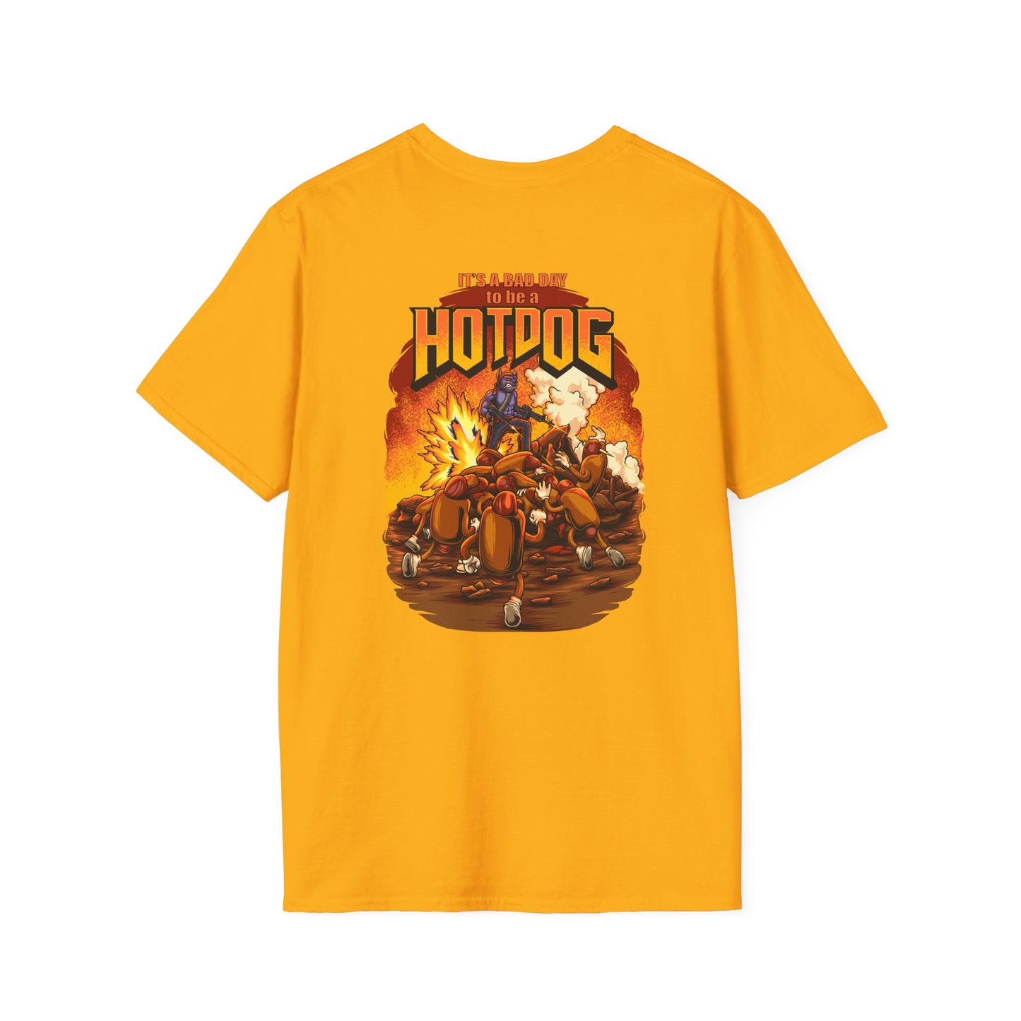 It's A Bad Day to be a HOTDOG Unisex Softstyle T-Shirt