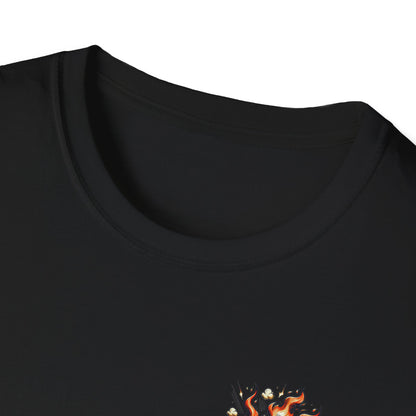 Over-Caffinated White Logo Unisex Softstyle T-Shirt