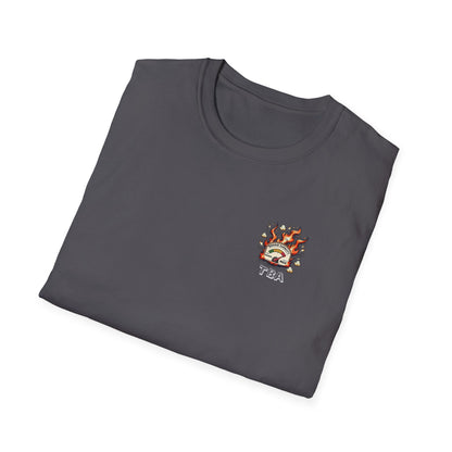Over-Caffinated White Logo Unisex Softstyle T-Shirt