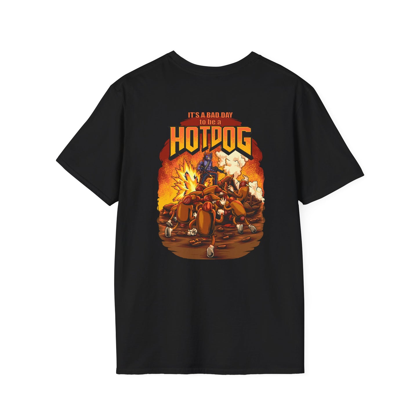 It's A Bad Day to be a HOTDOG Unisex Softstyle T-Shirt