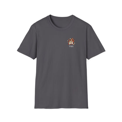 Over-Caffinated White Logo Unisex Softstyle T-Shirt