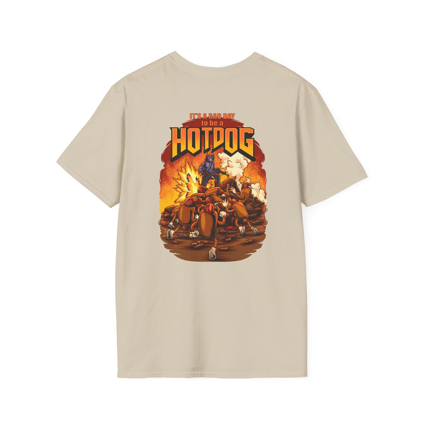 It's A Bad Day to be a HOTDOG Unisex Softstyle T-Shirt
