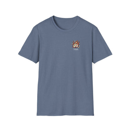 Over-Caffinated White Logo Unisex Softstyle T-Shirt