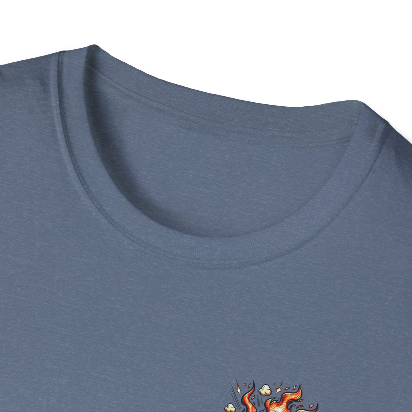 Over-Caffinated White Logo Unisex Softstyle T-Shirt