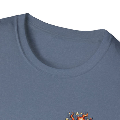 Over-Caffinated White Logo Unisex Softstyle T-Shirt