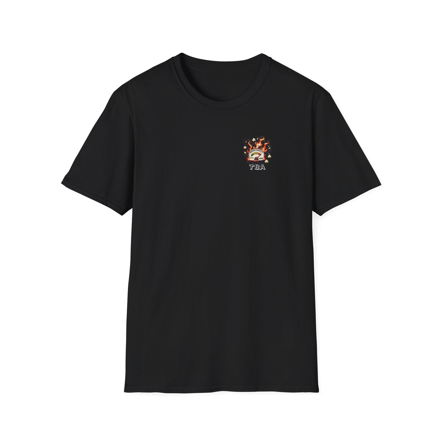 Over-Caffinated White Logo Unisex Softstyle T-Shirt