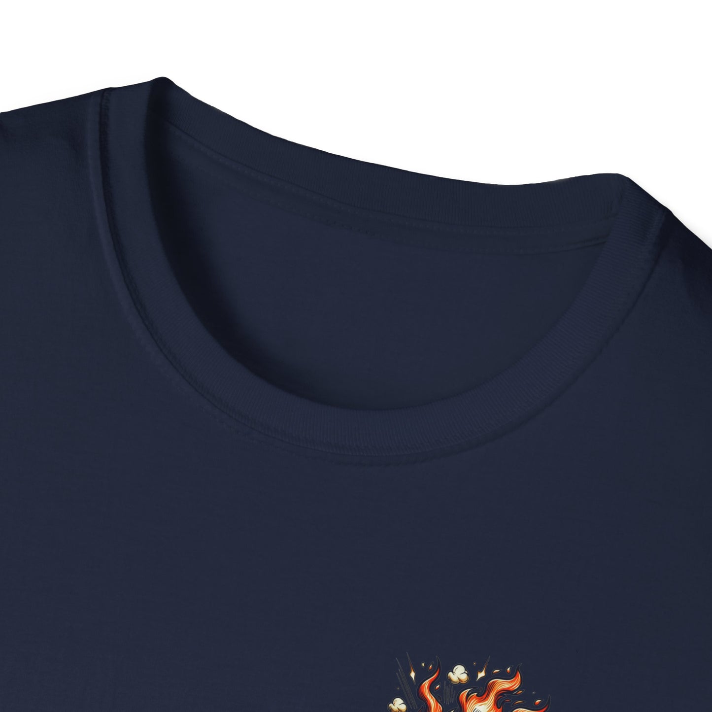 Over-Caffinated White Logo Unisex Softstyle T-Shirt