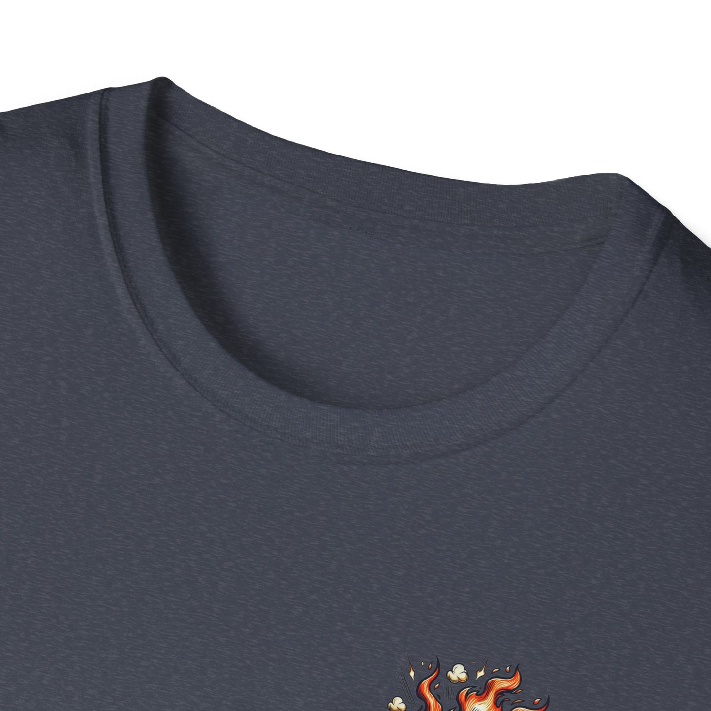 Over-Caffinated White Logo Unisex Softstyle T-Shirt